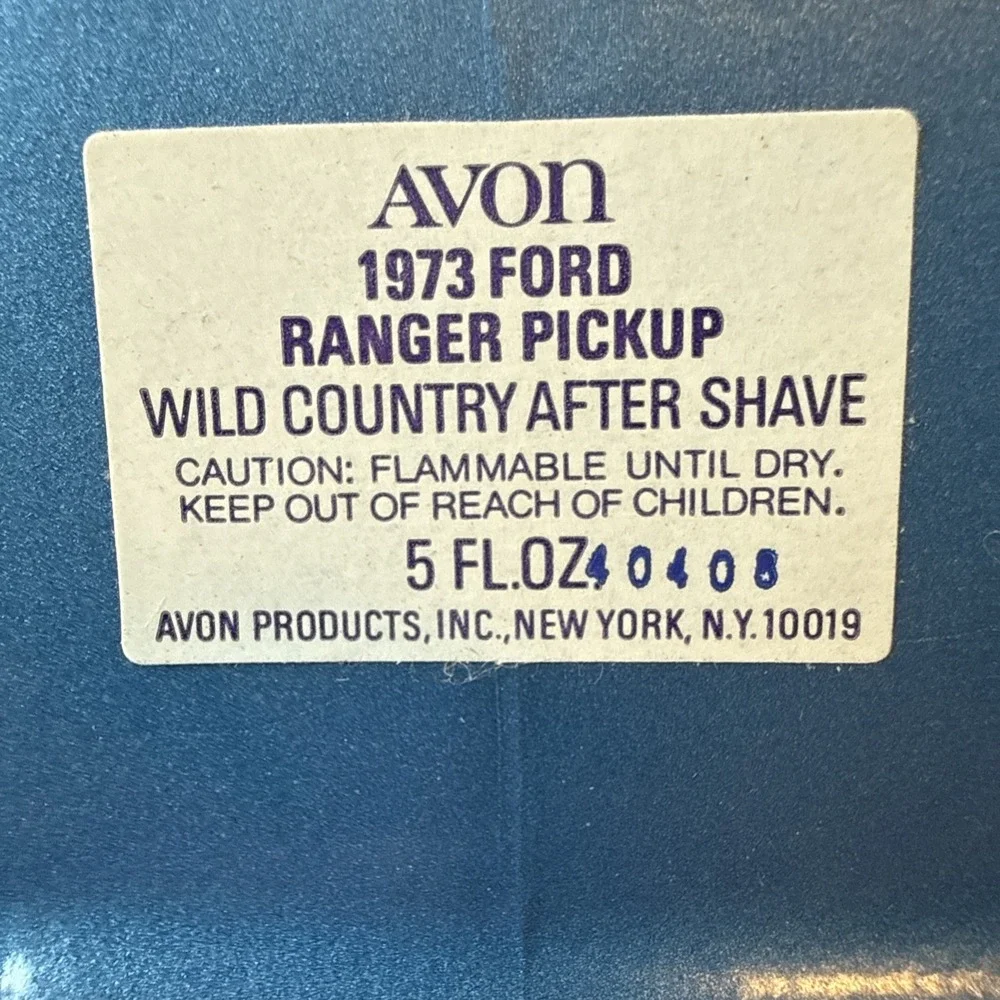 Vtg Avon 73 Ford Ranger Pickup Wild Country After Shave Decanter Full Box Decals